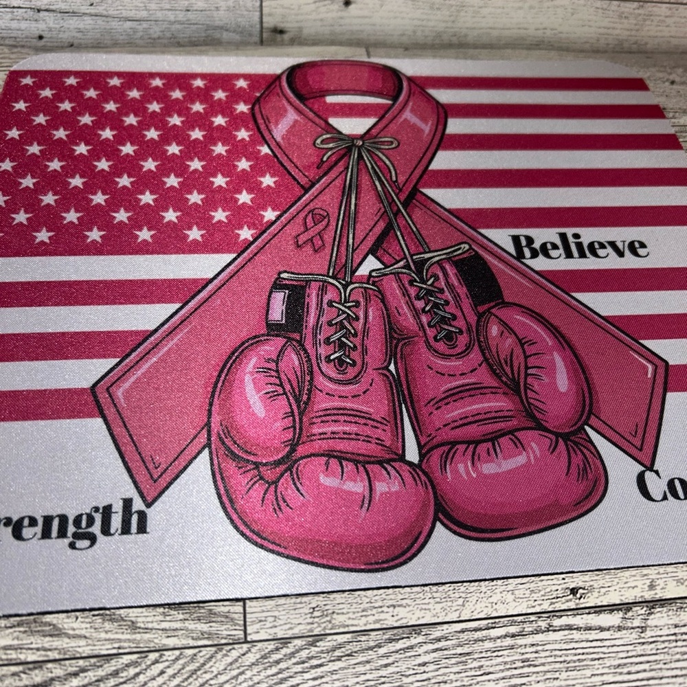 Breast Cancer Awareness Computer Mouse Pad - Picture 3 of 4